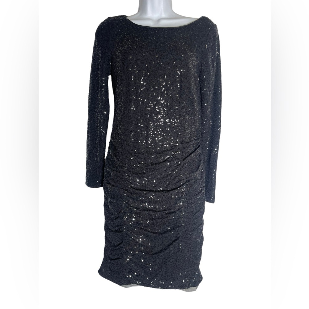 Aidan Mattox dress size 8 black sequined cocktail party dress PERFECT‎ 🖤🖤